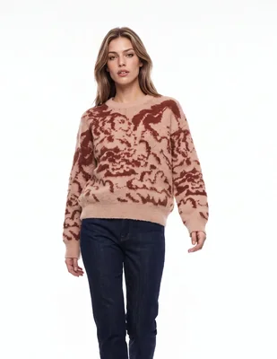 Suéter cuello redondo para mujer