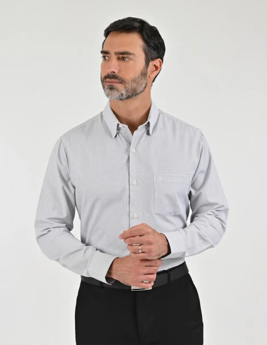 Camisa casual manga larga para hombre