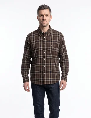 Camisa casual manga larga para hombre