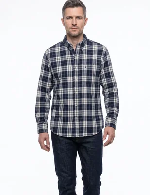 Camisa casual manga larga para hombre