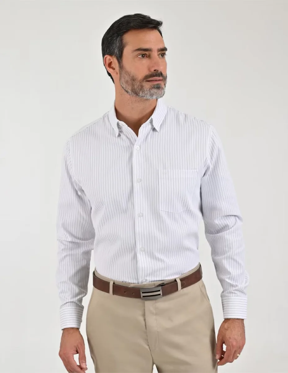 Camisa casual manga larga para hombre