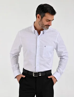 Camisa casual manga larga para hombre