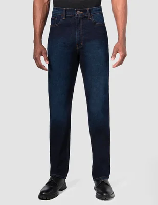 Jeans straight power moda straight lavado obscuro para hombre