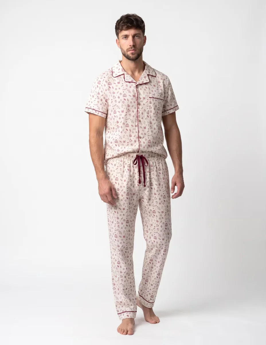 Conjunto pijama navideño para hombre