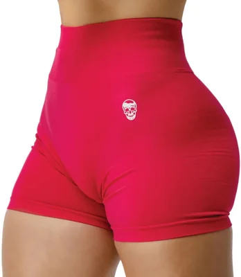 Shorts Gymreapers Infinity sin costuras rosa de cintura alta
