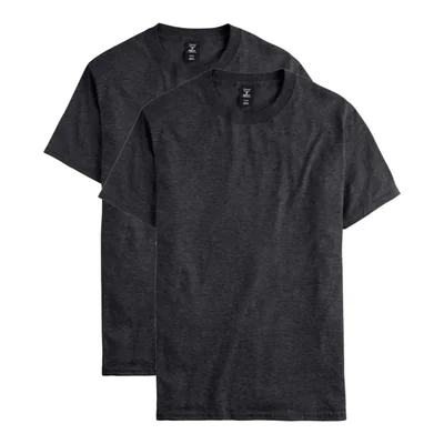 Camiseta Hanes Beefy de manga corta para hombre Charcoal Heather