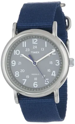Reloj Timex Weekender Slip-Thru T2N891 unisex de nailon azul