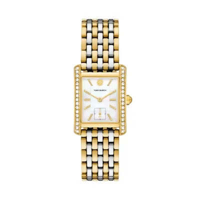 Reloj Tory Burch TBW1094 27 mm de acero inoxidable bicolor