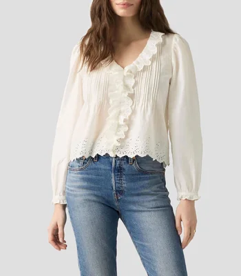 Blusa manga larga liso Mujer