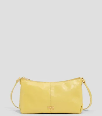 Bolsa crossbody amarilla en piel Mujer