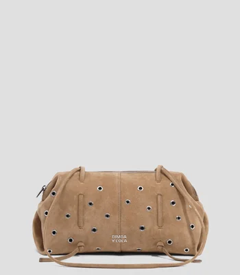 Bolsa Lolita mediano serraje con tachas natural Mujer