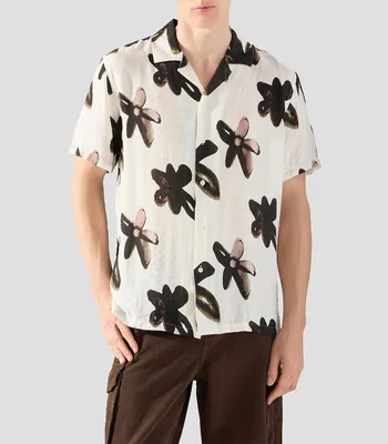 Camisa estampada manga corta Hombre
