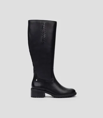 Botas con tacón de media luna Mujer