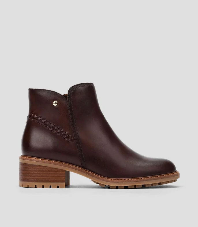 Botines con Tacón Ancho de 4.5 cm Mujer