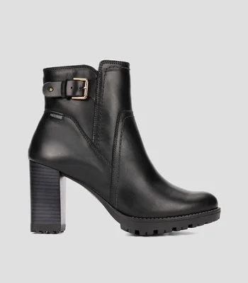 Botines con tacón alto cuadrado Mujer