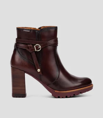 Botines con tacón alto cuadrado Mujer