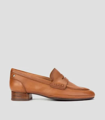 Mocasines con Tacón Ancho Mujer