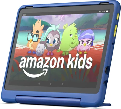 Tablet Infantil Fire Kids Pro 10 Amazon 32 Gb Pantalla de 10" Color Azul Rey Nebula + 6 Años Con Controles Parentales