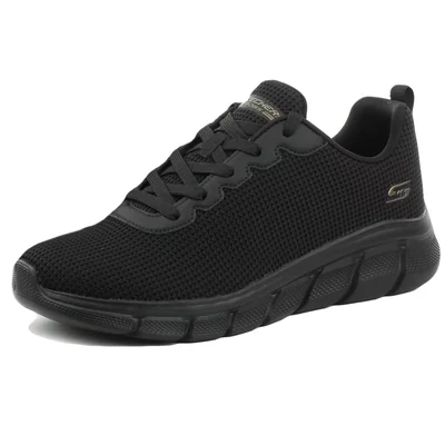 Tenis Skechers Visionary Essence Negro Para Mujer De Punto Con Cordones Lavables A Máquina Veganos - Venta Internacional.