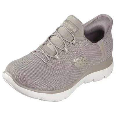Tenis Skechers Summits Classy Night Gris Topo/dorado Con Plantilla Acolchada Y Almohada De Talón - Venta Internacional.