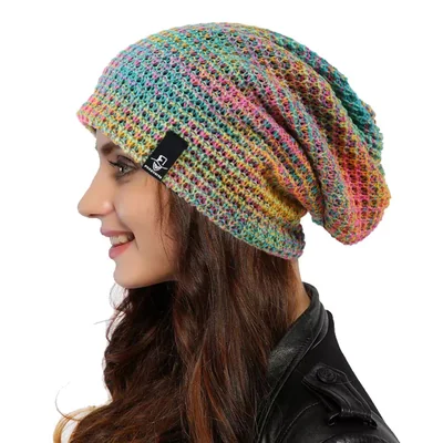 Gorro Ruphedy De Punto Azul Invierno Para Mujer Holgado - Venta Internacional.
