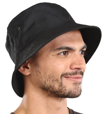 Gorro De Pescador Resistente Con Protección Solar Upf50+ Color Negro - Venta Internacional.