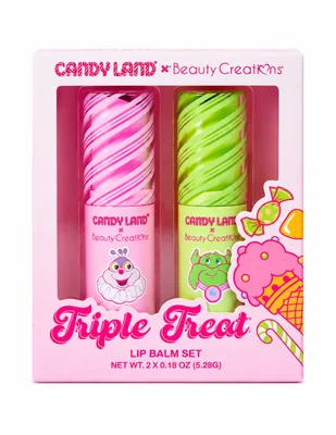 Set de Bálsamos Labiales Candy Land x Beauty Creations Triple Treat 2 Piezas
