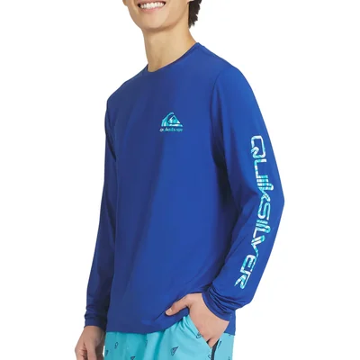 Camiseta Quiksilver Azul Cuarzo Manga Larga Upf 50 Talla M - Venta Internacional.