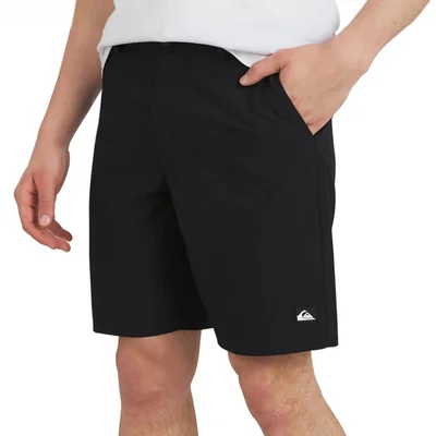 Pantalones Cortos Quiksilver Negro Híbrido Amigable Con El Agua - Venta Internacional.