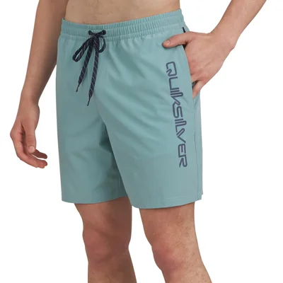 Pantalón De Baño Quiksilver Gris Jade Sólido Talla Xl - Venta Internacional.