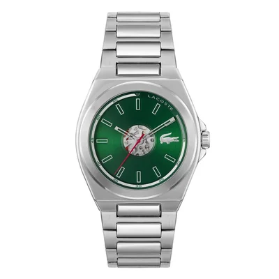 Reloj Para Hombre Lacoste Reno 2011335 Plata 42 Mm Brazalete