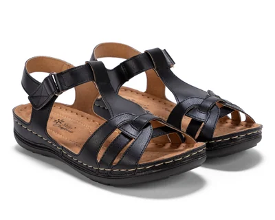 Sandalias Confort Lady Sun Conforto Negras para Mujer