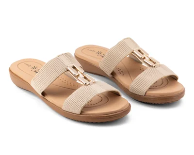 Sandalias Confort Lady Sun Conforto Beige para Mujer