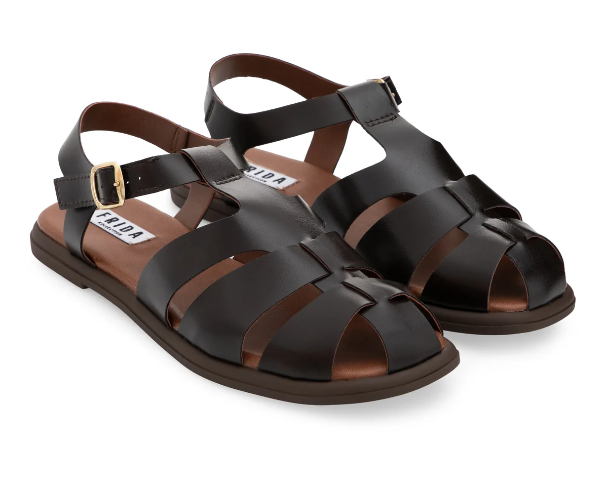 Sandalias Casuales Frida Kollection Chocolate para Mujer