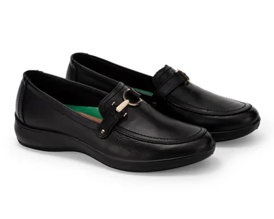Zapatos Confort Negros Andrea de Piel para Mujer