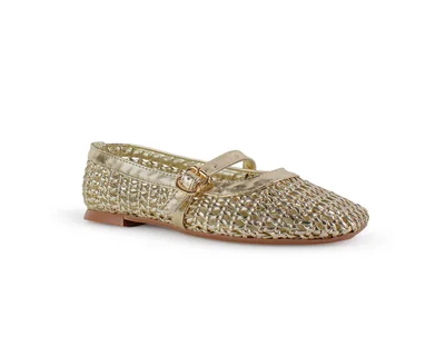 Balerina Gabriela's Oro Casual De Piso Para Mujer 3630042