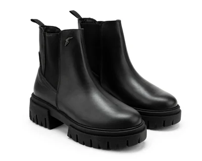 Botas Casuales Negras Goodyear de Piel para Mujer