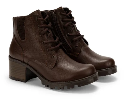 Botas Confort Chocolate Sensipie de Piel para Mujer