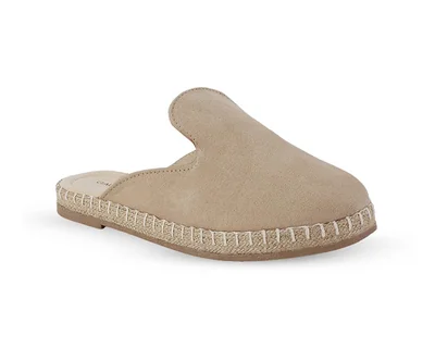 Alpargata Gabriela's Beige Tipo Mule Planos Comodos Destalonados Moda Casual 4550103