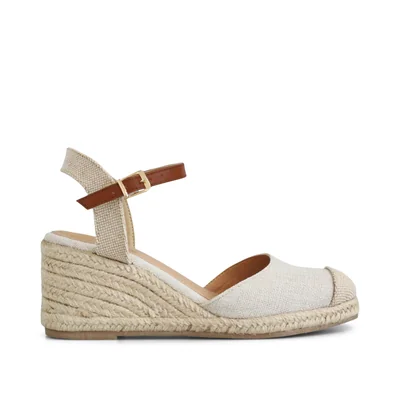 Alpargata Mada Senna Beige Detalle Tejido En Punta Para Mujer