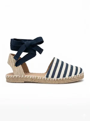 Alpargatas Golden Shoes 0245 Blanco Marino Casuales De Mujer