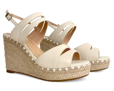 Alpargatas Savvy De Piel Beige Con Yute Natural