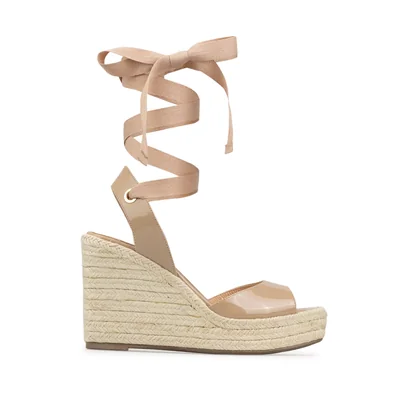 Alpargatas Davenia Minerva Beige De Piel