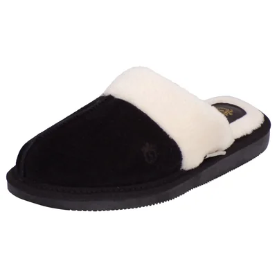 Pantufla Stahl 3926 color Negro de Gamuza para Mujer