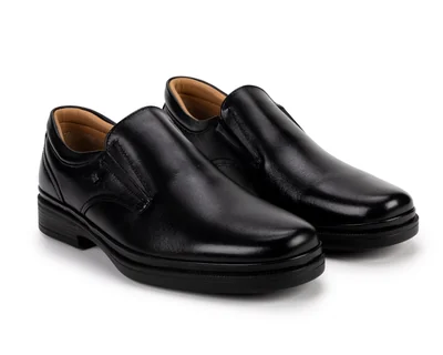 Zapatos Confort Negros Porto Sur de Piel para Hombre