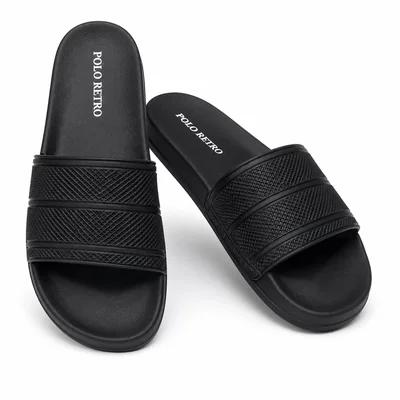Sandalia Polo Retro Ray Negro Eva Para Caballero