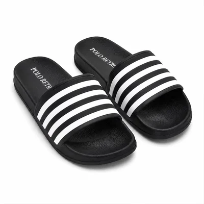 Sandalia Polo Retro Slide Negro Eva Para Caballero