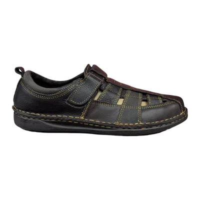 Huarache Vandana 366 Opanka Cosido Artesanal Piel Hombre Café