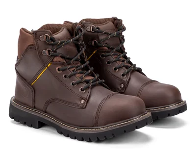 Botas de Trabajo Kroogen de Piel Cafés para Hombre