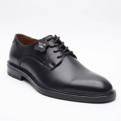 Zapatos De Piel Para Hombre Elegantes Vestido Casual Negro